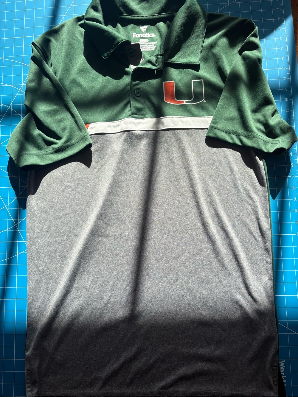 Fanatics Green and Gray Men's Athletic Polo